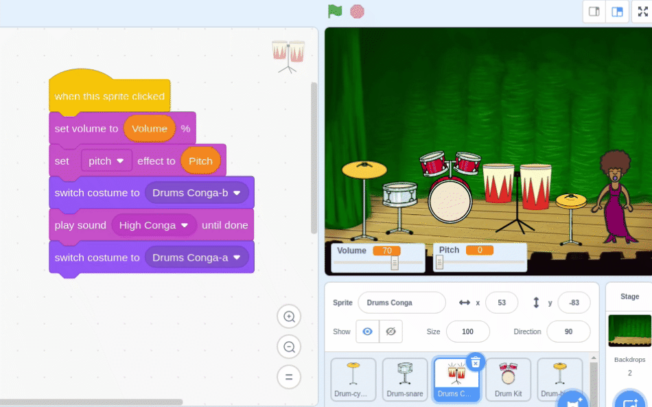 Scratch Box Drummer Coding Game Kids