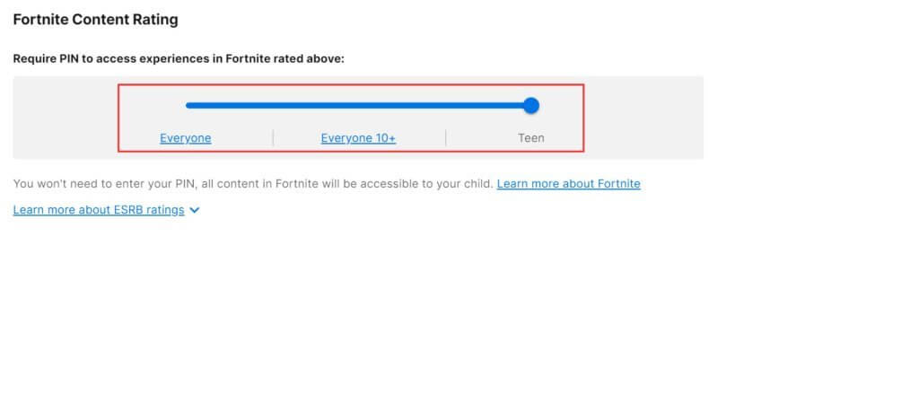 Fortnite content rating