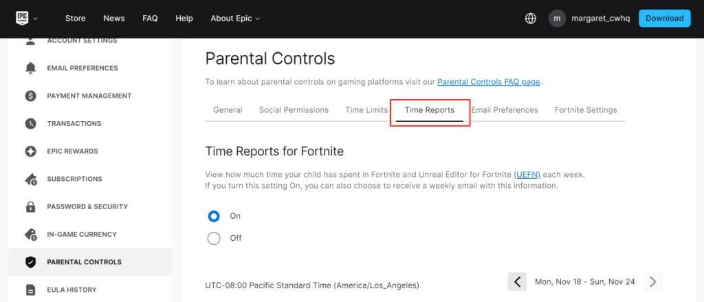 fortnite time reports